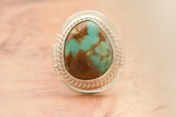 Genuine Sunnyside Turquoise Sterling Silver Native American Ring